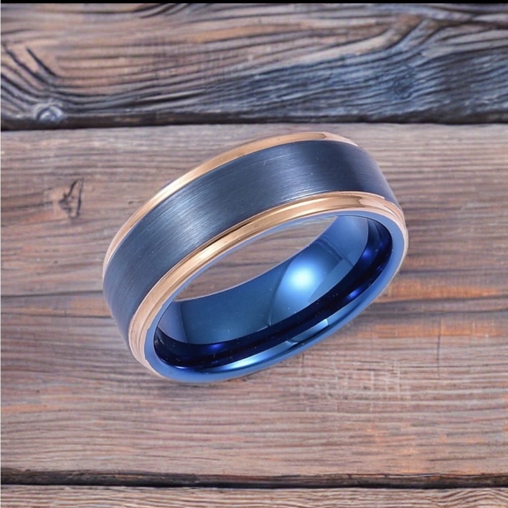 Dualtone Tungsten Carbide Men's Band Ring - Picture 5 of 7